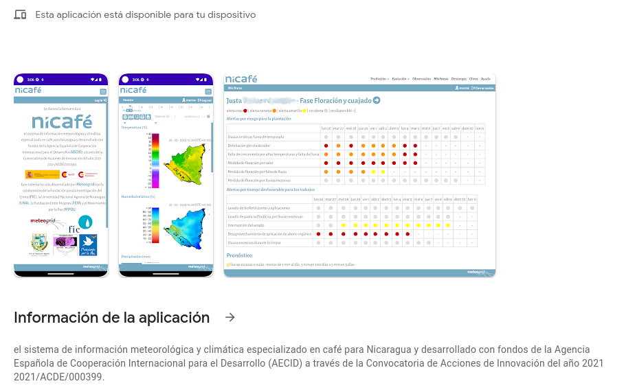 Nicafé app